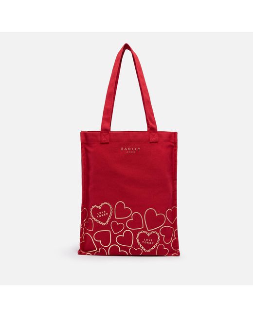 Radley Red Valentines Medium Cotton-canvas Tote Bag