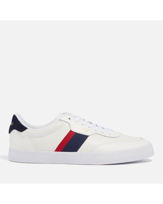 Polo Ralph Lauren White Leather Court Trainers for men