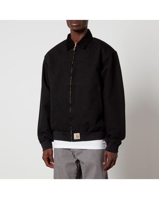 Carhartt WIP Black Og Santa Fe Cotton-canvas Jacket for men