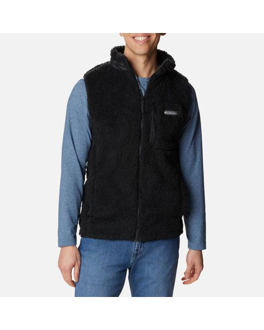 Columbia Winter Pass Print Fleece-sherpa Vest in Black for Men | Lyst UK