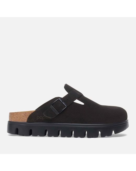 Birkenstock Black Papillio Boston Suede Mules