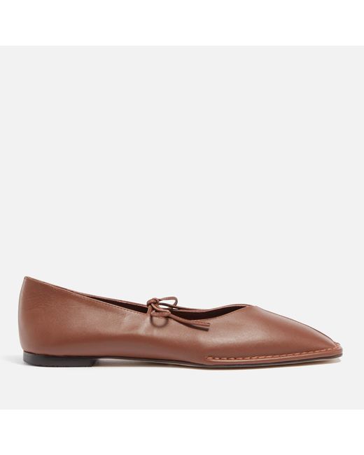 Alohas Brown Sway Leather Ballet Flats