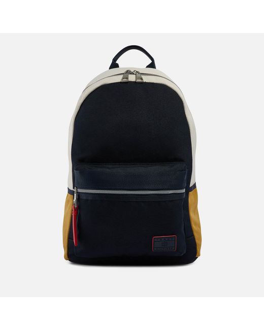 Tommy Hilfiger Black Surplus Colour-block Canvas Backpack for men
