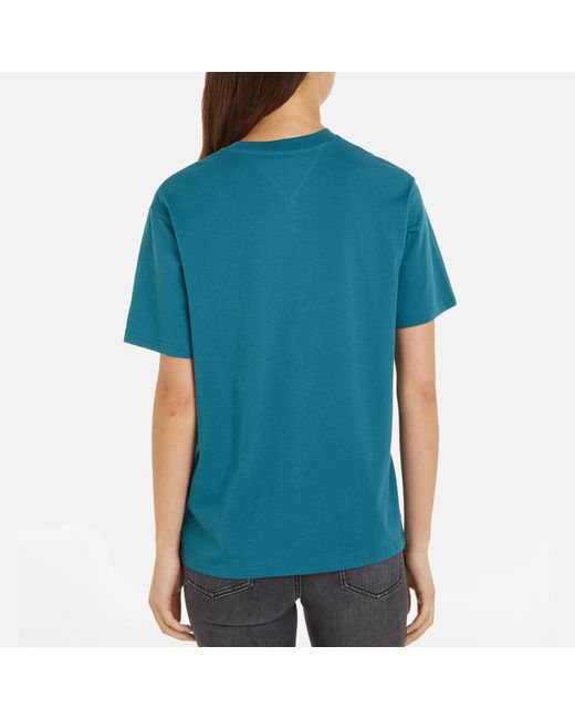 Tommy Hilfiger Blue Relaxed Graphic Cotton T-Shirt