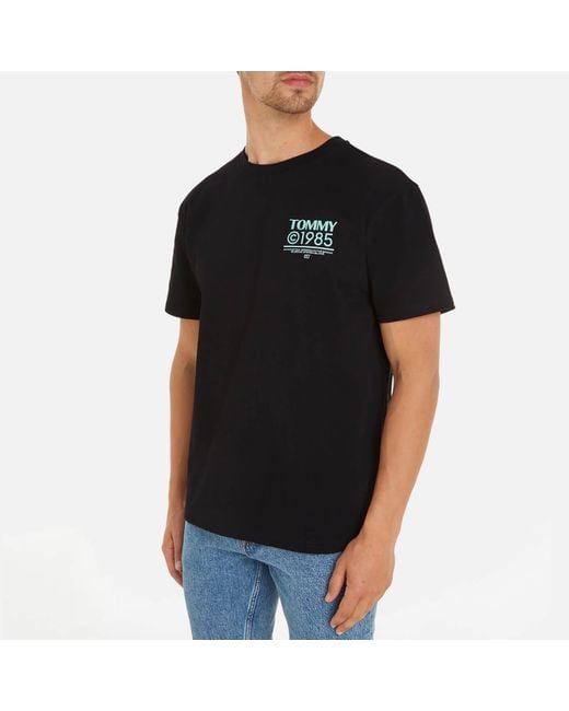 Tommy Hilfiger Black 1985 Pop Cotton-jersey T-shirt for men