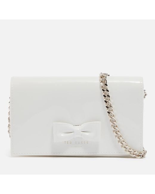 Ted Baker White Baetiy Bow Leather Bag
