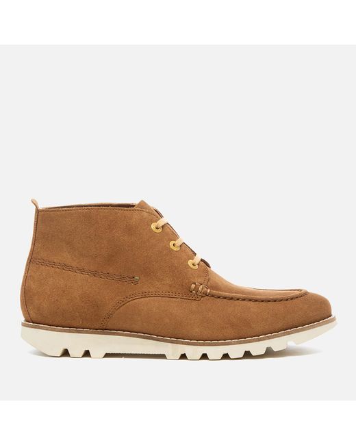 Kickers Brown Kymbo Moccasin Suede Boots for men
