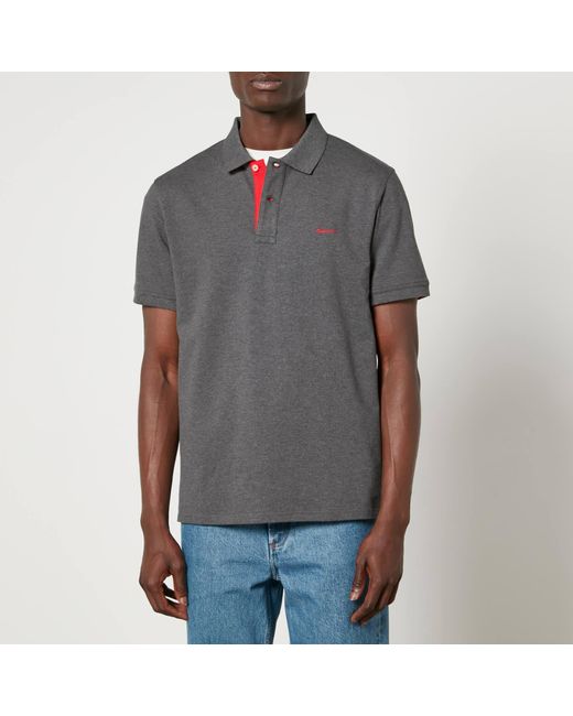 GANT Contrast Rugger Stretch-cotton Piqué Polo Shirt in Gray for Men | Lyst
