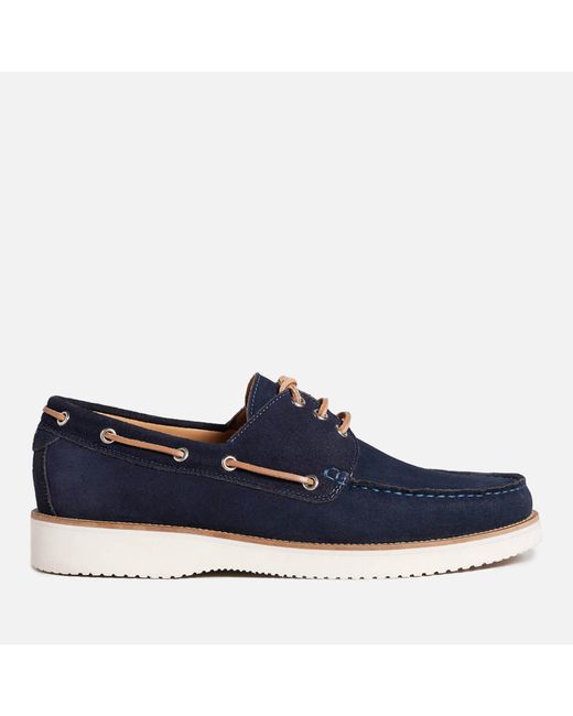 Ted Baker Blue Darrol Suede Boat Shoes for men