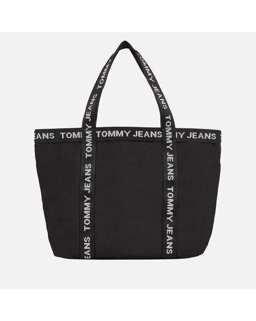 Tommy Hilfiger Black Essential Canvas Tote Bag