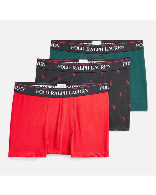 Polo Ralph Lauren Red Three-pack Cotton-blend Boxer Shorts for men