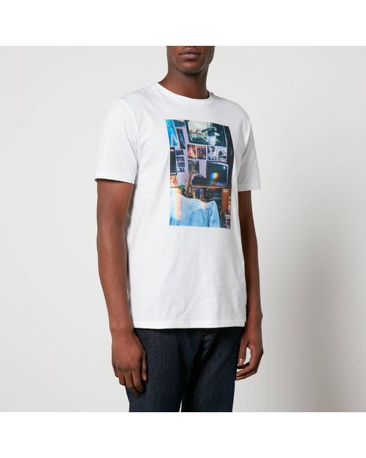 Boss White Tememory Logo-print Cotton-jersey T-shirt for men