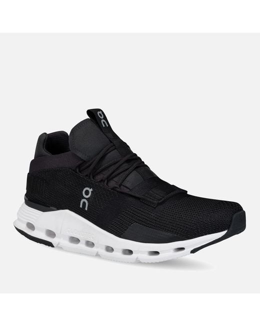 On Shoes Black Cloudnova Woven Running Trainers for men