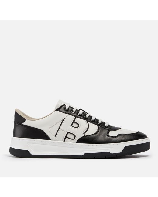 speel piano verschijnen Consequent BOSS by HUGO BOSS Baltimore Faux Leather Trainers in White for Men | Lyst