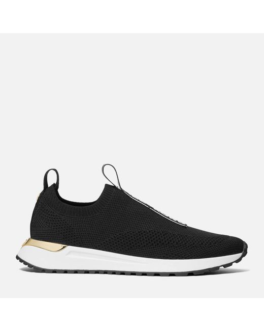 MICHAEL Michael Kors Bodie Knitted Slip-on Trainers in Black | Lyst