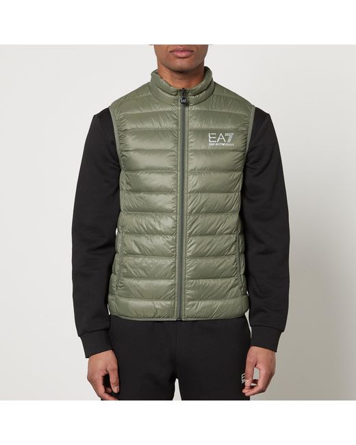 EA7 Green Core Id Down Quilted Shell Gilet for men