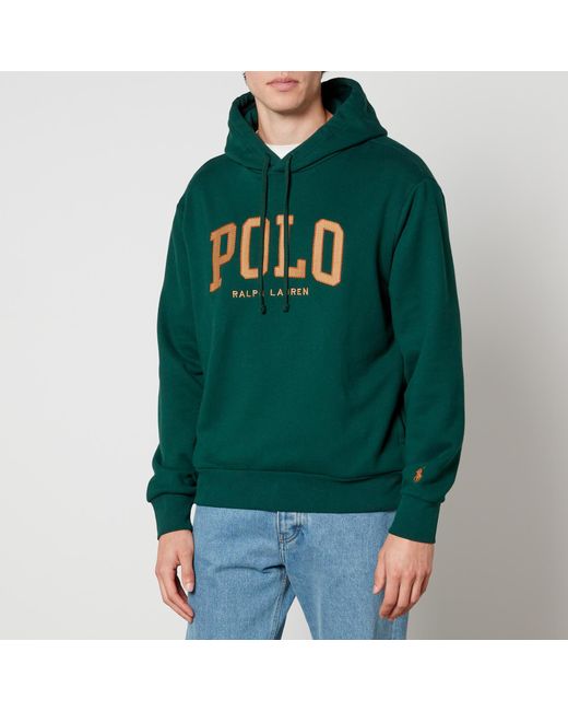 Polo Ralph Lauren Green Logo Cotton-Blend Hoodie for men