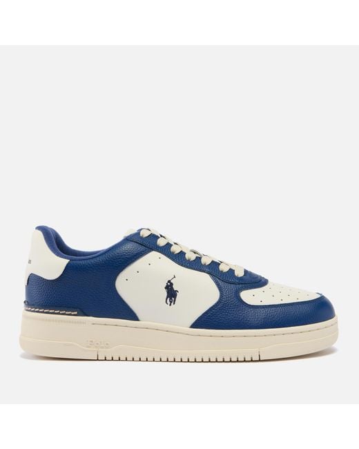 Polo Ralph Lauren Blue Master Leather Court Trainers for men