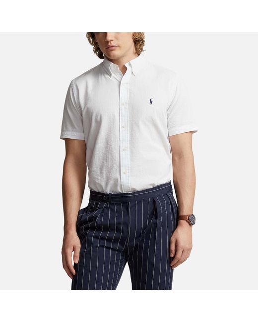 Polo Ralph Lauren Custom-Fit Seersucker-Hemd in White für Herren