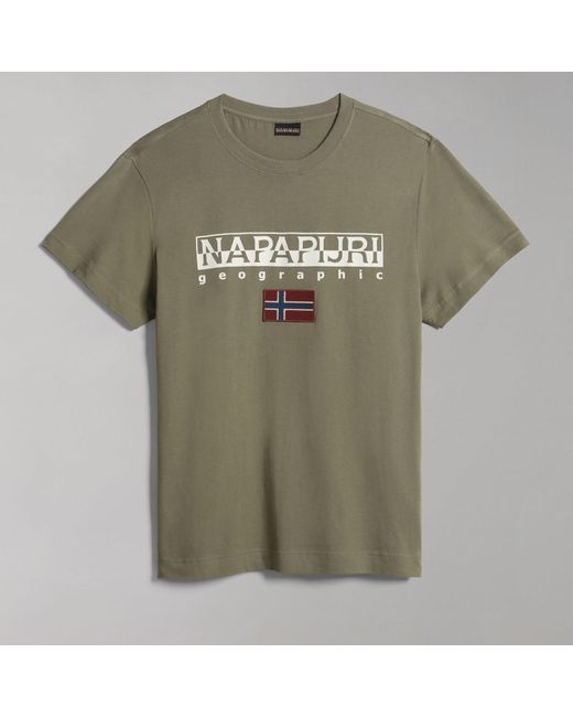 Napapijri Green Ayas Logo-printed Cotton-jersey T-shirt for men