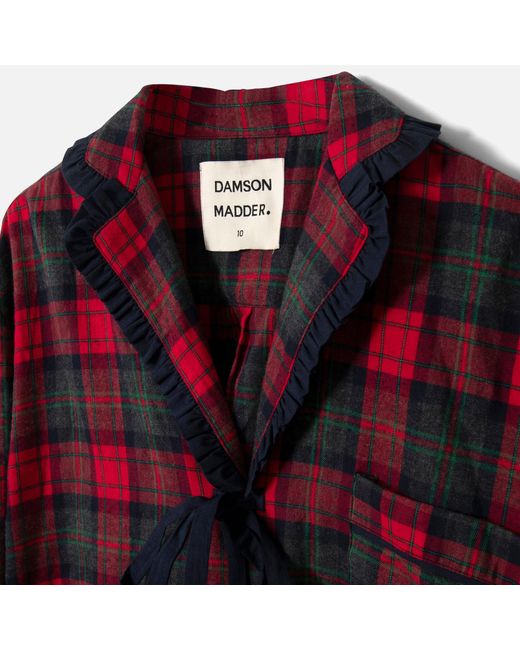 Damson Madder Red Antonella Cotton-flannel Pyjamas
