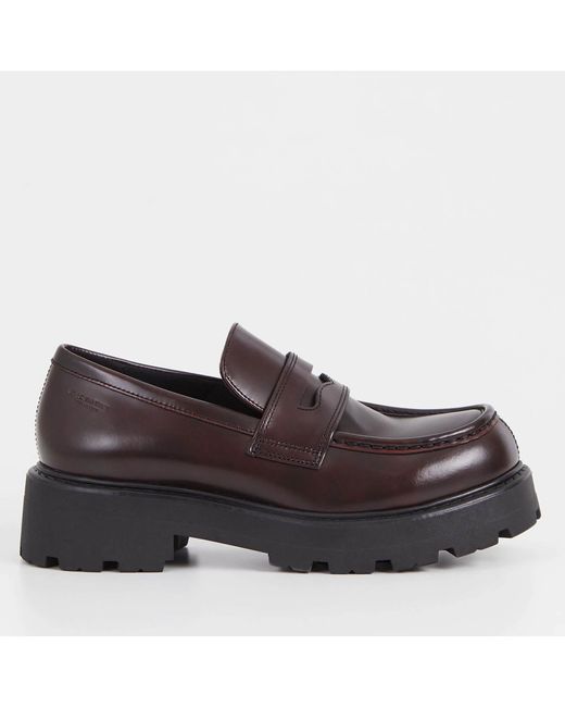 Vagabond Brown Cosmo 2.0 Leather Loafers