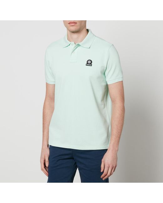 Sandbanks Green Logo-appliquéd Cotton-piqué Polo Shirt for men