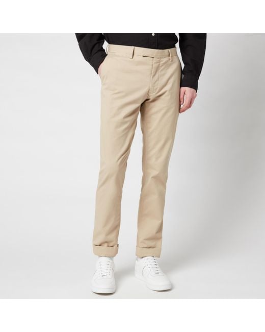 Polo Ralph Lauren Stretch Slim Fit Chino Trousers in Green for Men | Lyst