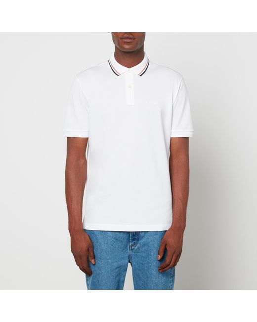 BOSS by HUGO BOSS Smart Casual Cotton-piqué Polo Shirt in White for Men |  Lyst