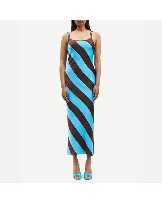 Samsøe & Samsøe Blue Swim Cap Stripe Sunna Dress Multi / Xs