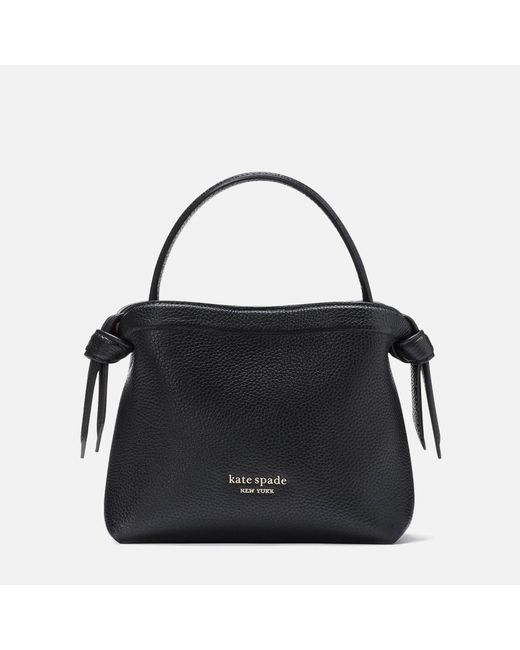 Kate Spade Black Knott Mini Pebbled Leather Crossbody Bag