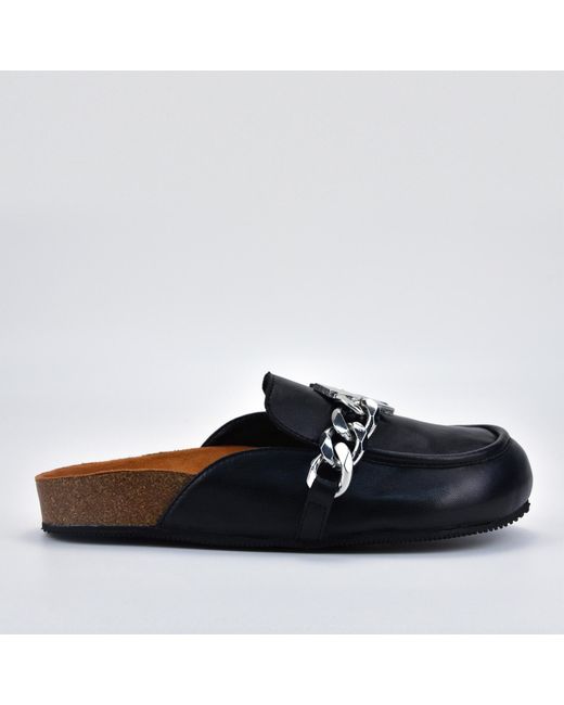 Karl Lagerfeld Odessa Leather Mules in Black | Lyst