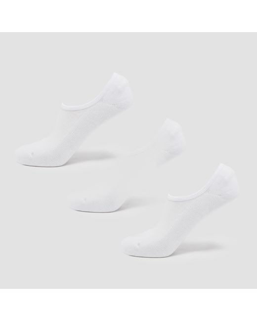 Mp White Unisex Invisible Socks (3 Pack)