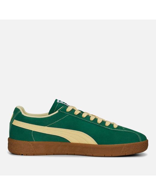 PUMA Delphin Low Top Suede Trainers in Green for Men | Lyst