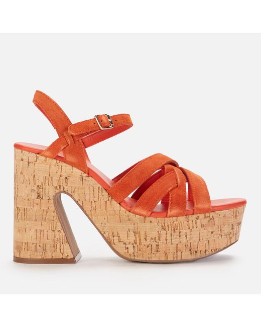Free People Lisbon Mj Platform Sandals in Red | Lyst Canada