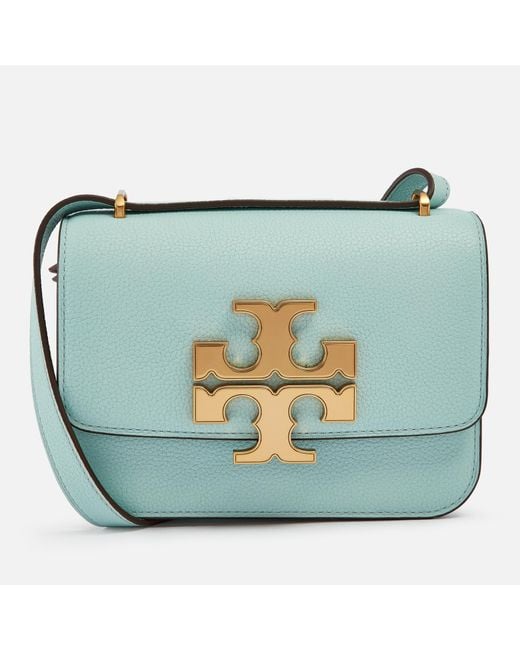 Tory Burch Blue Eleanor Pebble-grained Leather Small Shoulder Bag