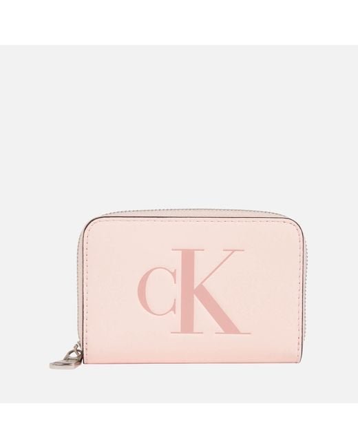Calvin Klein Sculpted Faux Leather Purse in Pink Lyst