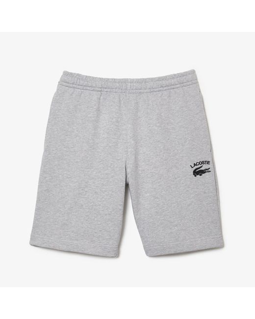 Lacoste Gray Anniversary Cotton Shorts for men