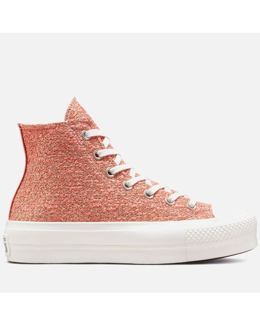red metallic converse