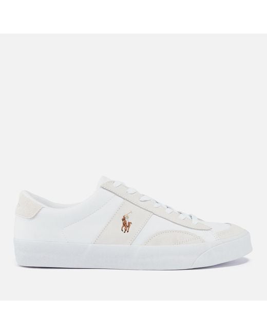 Polo Ralph Lauren White Sayer Canvas And Suede Trainers for men