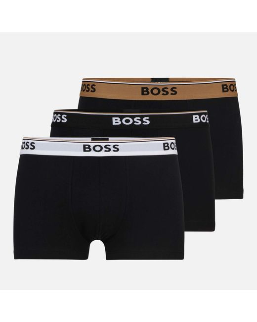 Boss Black 3-pack Stretch-cotton Trunk Boxer Shorts for men