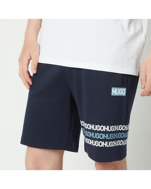 HUGO Cotton Dakumi Jersey Shorts in Blue for Men - Lyst