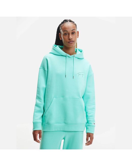 tommy hilfiger teal hoodie