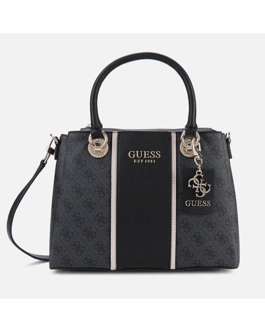 Guess Black Cathleen 3 Compartment Satchel