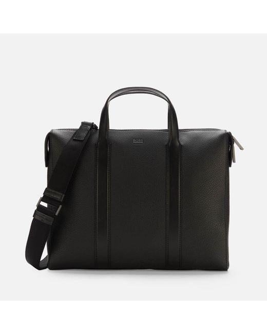 BOSS by HUGO BOSS Leather Helios Slim Document Bag in Black for Men Lyst