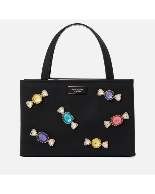 Kate Spade Black Sam Icon Candy Beaded Small Tote Bag