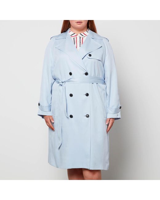 Tommy Hilfiger Blue Curve Trench Coat