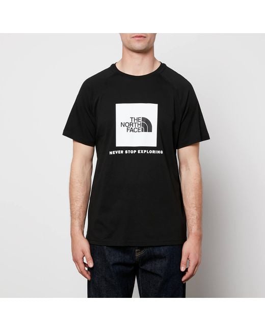 The North Face Cotton Raglan Redbox T-shirt in Black for Men | Lyst