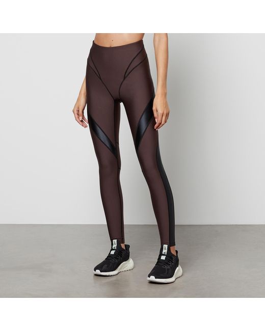 P.E Nation Brown Mastery Stretch-jersey Leggings