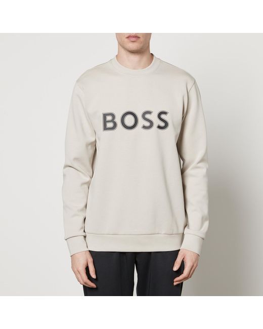Boss Gray Salbo 1 Stretch Cotton-blend Sweatshirt for men
